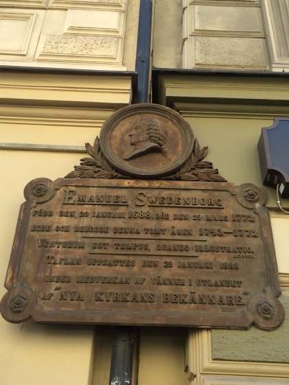 Memorial to the site on Hornsgatan where Swedenborg had his property